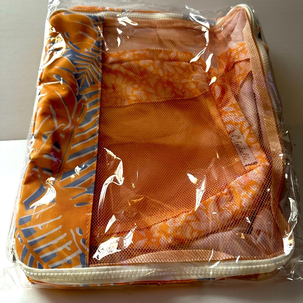 Cleobella Beachly Fun In The Sun Packing Cubes Set of Two Mesh Travel Bags NIP